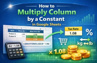 featured image - google sheets multiply column by constant