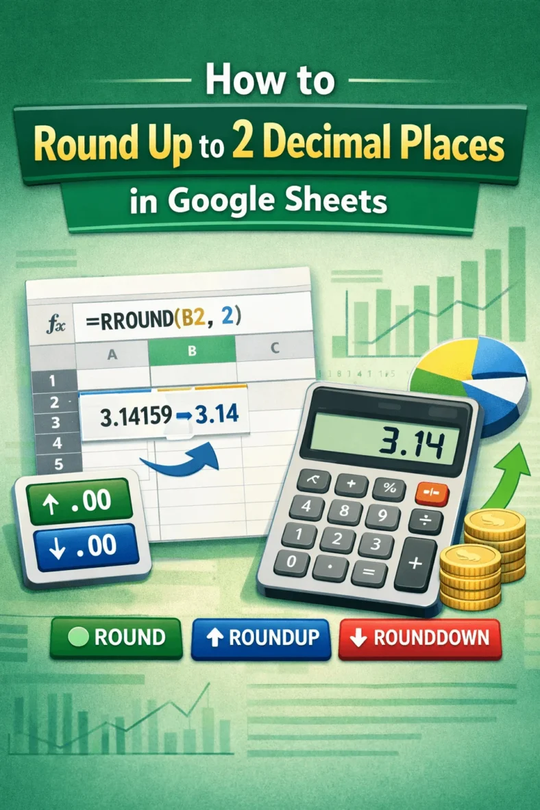 featured image - google sheets round to 2 decimal places
