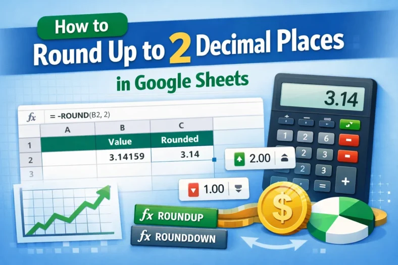 featured image - google sheets round to 2 decimal places
