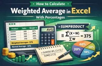 featured image - how to calculate weighted average in excel with percentages