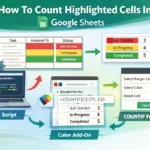 featured image - how to count highlighted cells in google sheets