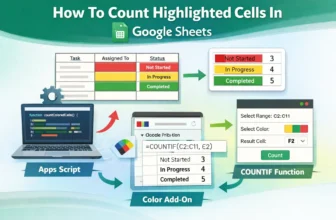 featured image - how to count highlighted cells in google sheets