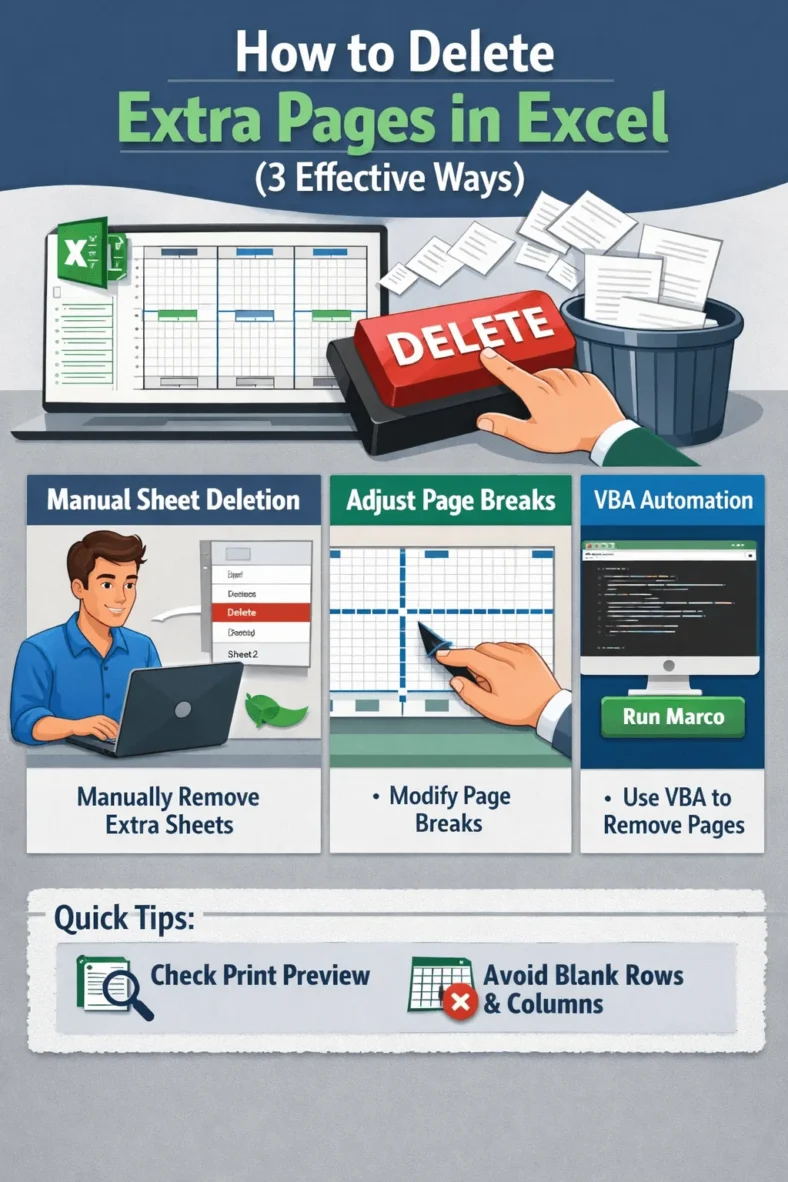 featured image - how to delete extra pages in excel