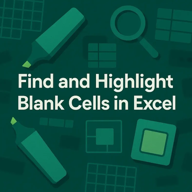 featured image - how to find and highlight blank cells in excel