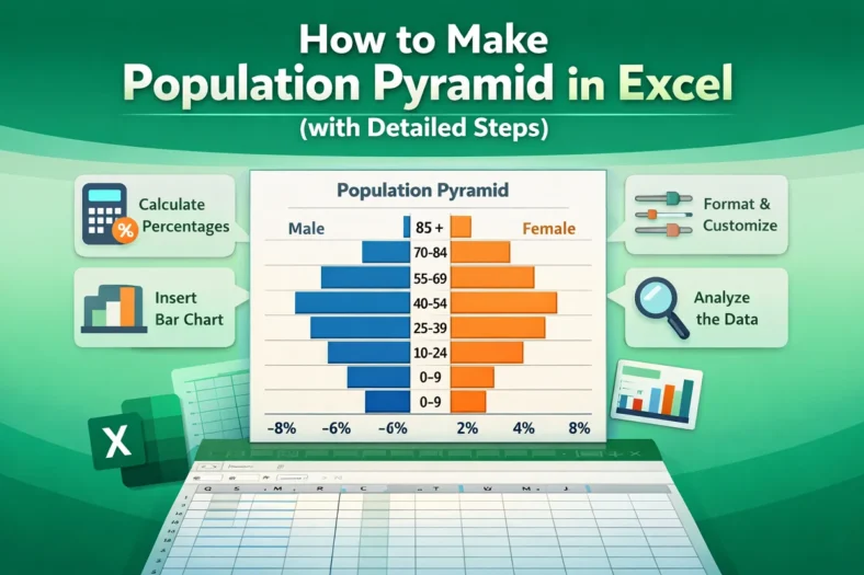 featured image - how to make a population pyramid in excel