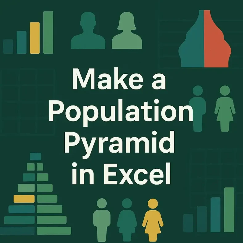 featured image - how to make a population pyramid in excel