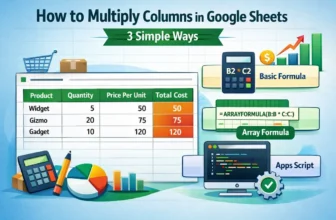featured image - how to multiply columns in google sheets