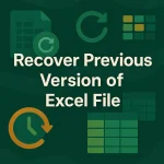 featured image - how to recover previous version of excel file