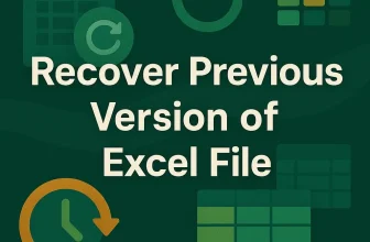 featured image - how to recover previous version of excel file
