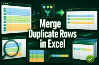 featured image - merge duplicate rows in excel