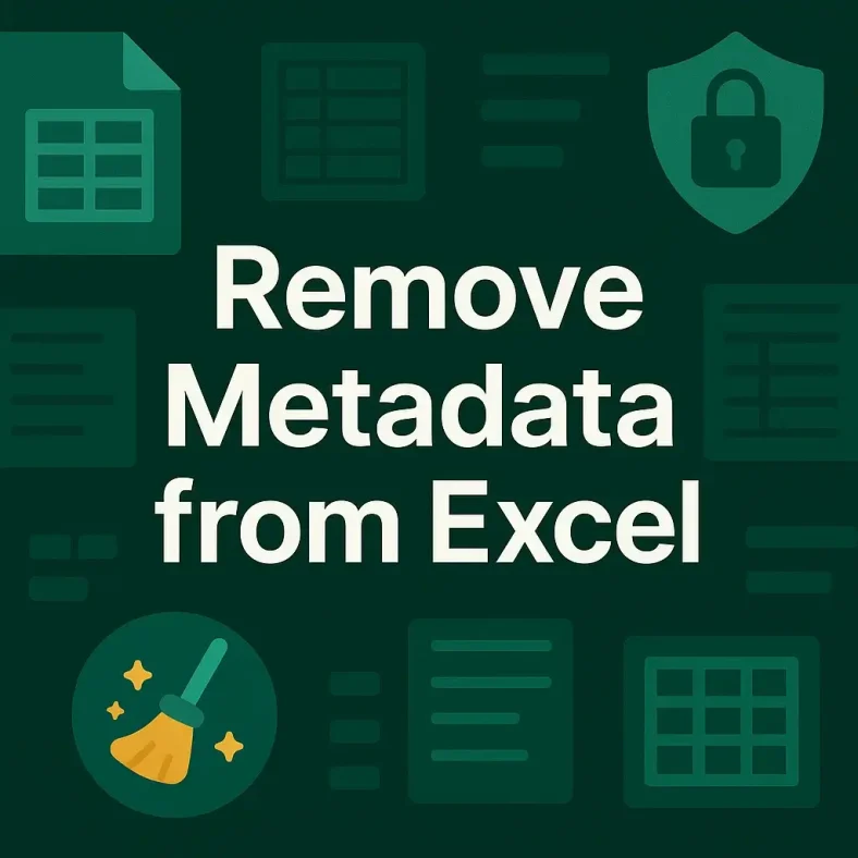 featured image - remove metadata from excel
