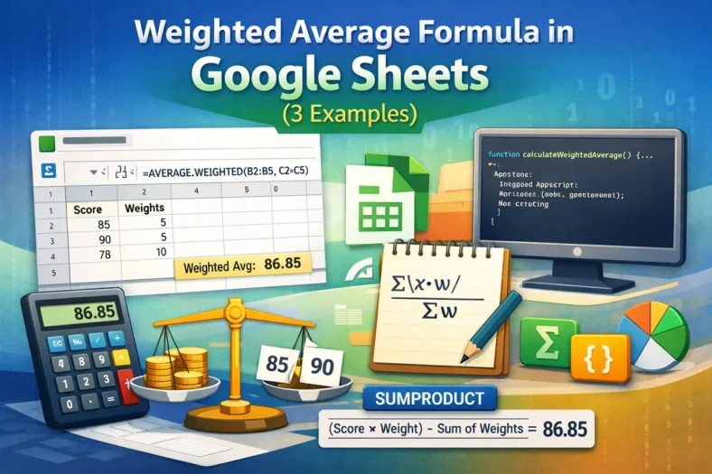 featured image - weighted average formula google sheets