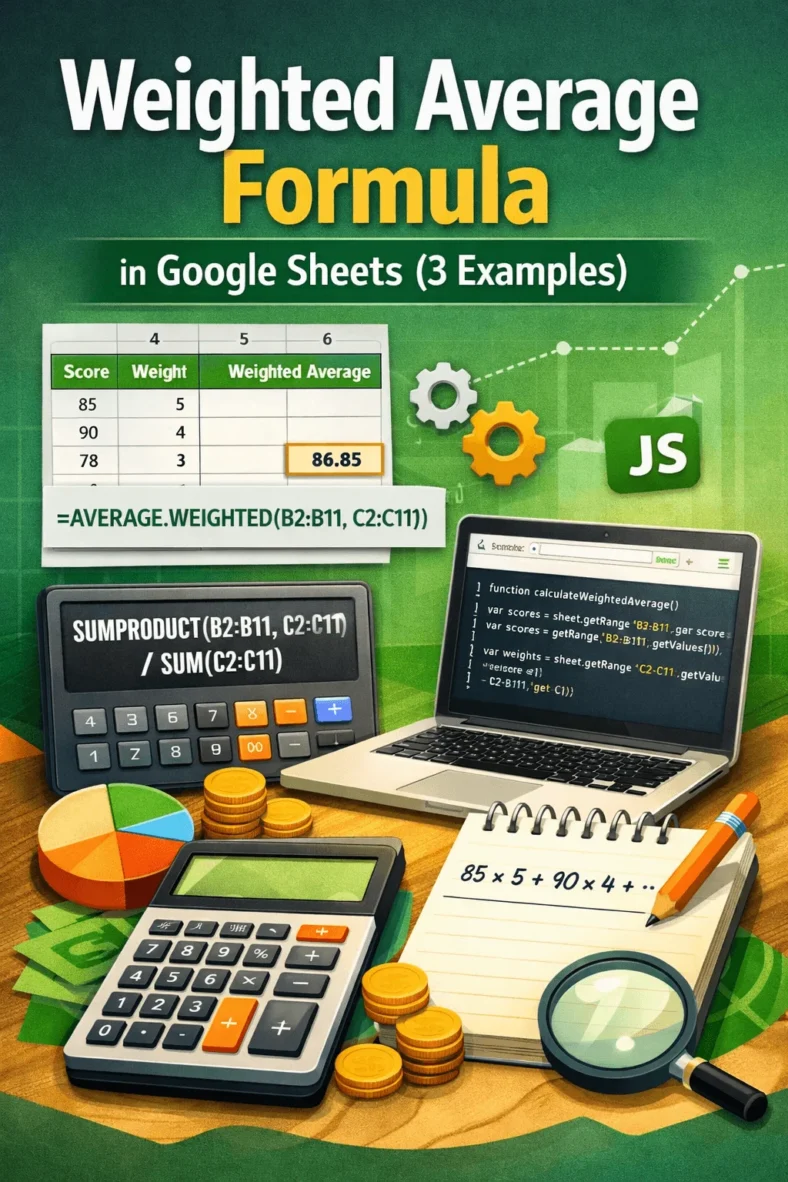 featured image - weighted average formula google sheets