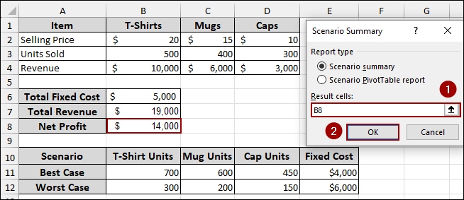 Using Scenario Manager for What-if Analysis in Excel