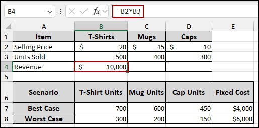 Using Scenario Manager for What-if Analysis in Excel