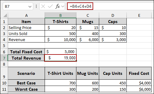 Using Scenario Manager for What-if Analysis in Excel