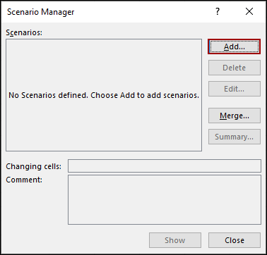 Using Scenario Manager for What-if Analysis in Excel
