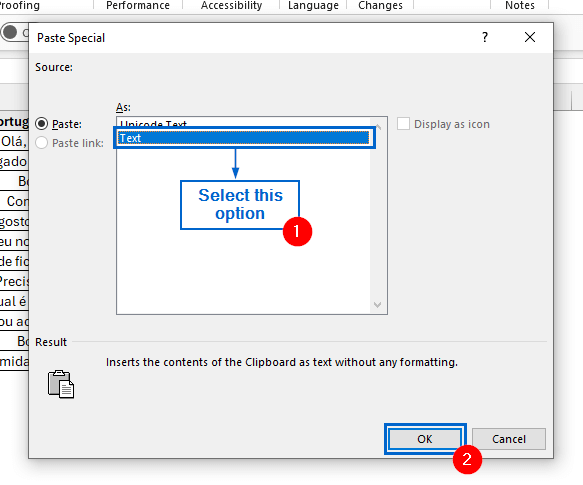 Translate Portuguese to English Using Excel’s Review Tab