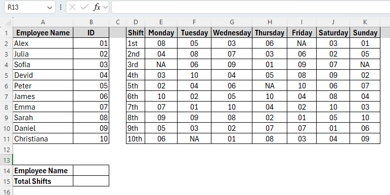 Using VLOOKUP with COUNTIF to Count the Occurrences