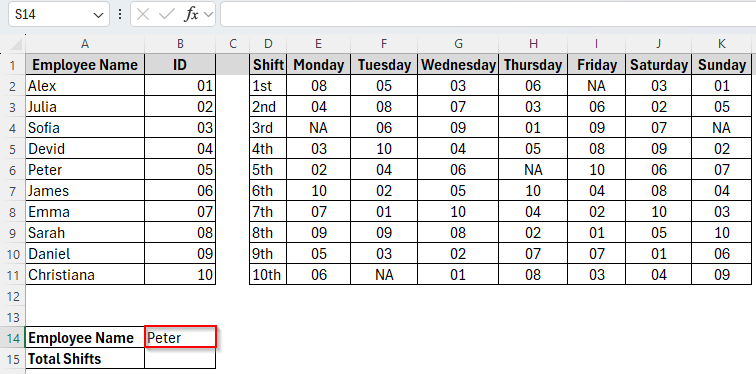 Using VLOOKUP with COUNTIF to Count the Occurrences