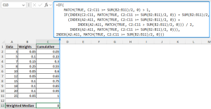 How to Calculate Weighted Median in Excel (with Special Cases) - Excel