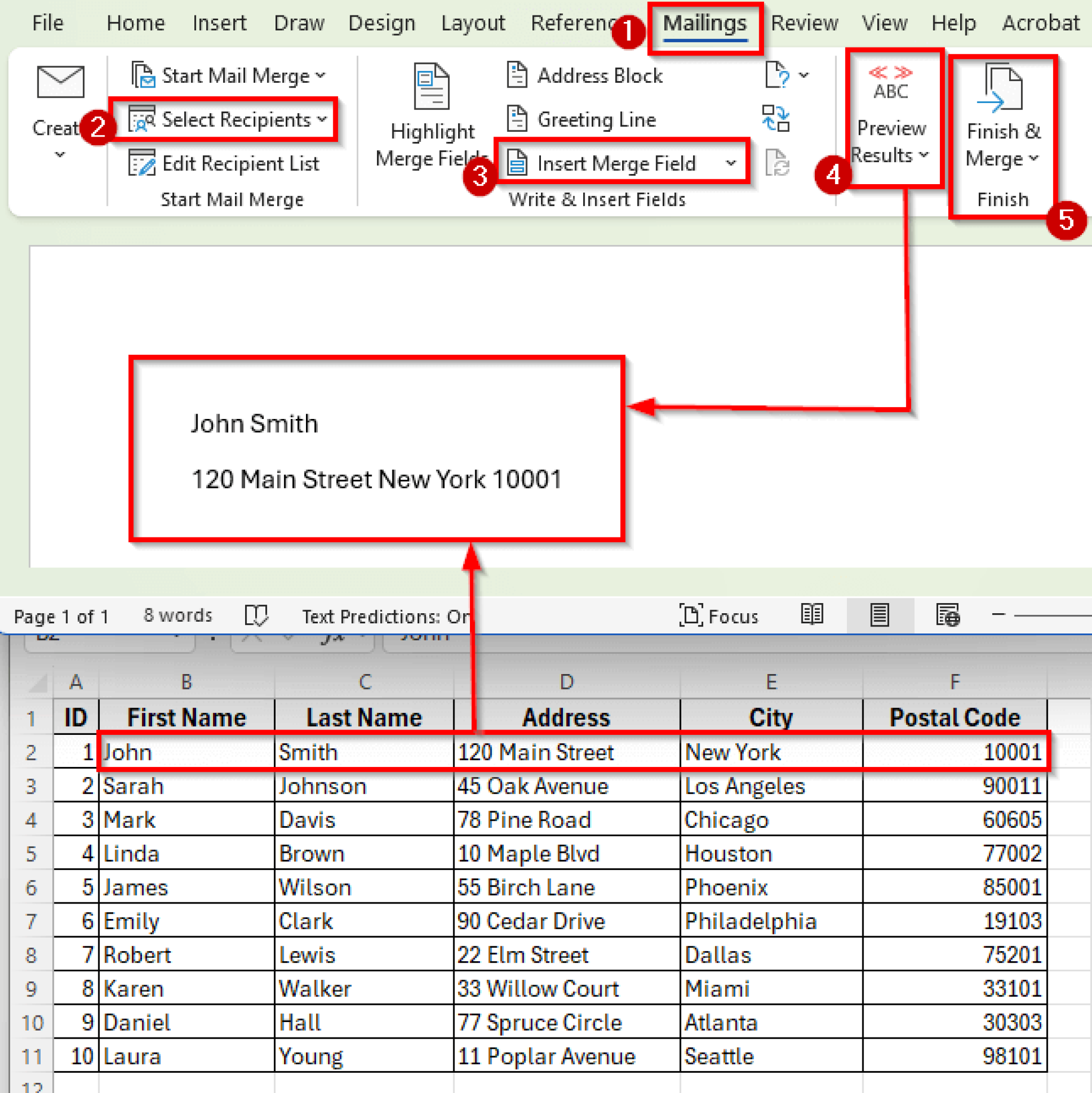 [Fixed] Word Mail Merge Not Working with Excel - Excel Insider