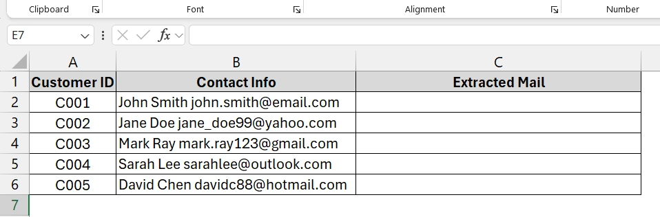Applying REGEXEXTRACT Function to Extract Data with RegEx in Excel