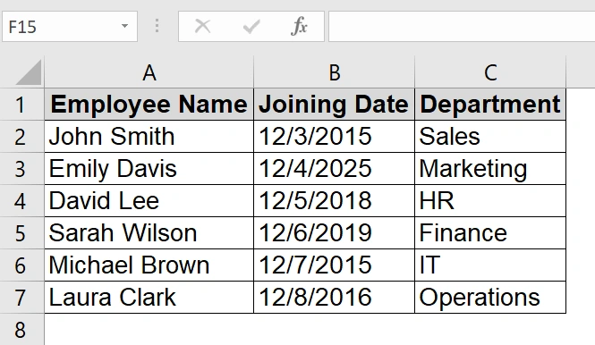 Using the YEAR Function to Extract Year from Date in Excel