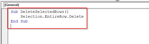 Delete Selected Rows