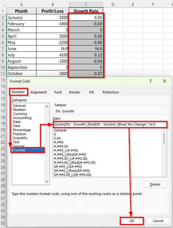 Format Percentages with Multiple Conditions