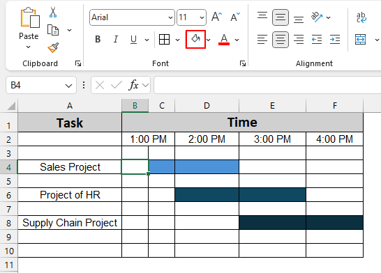 Using Cell Color to Split One Cell into Two Parts