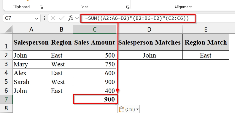 Applying Array Formula with Multiple Criteria