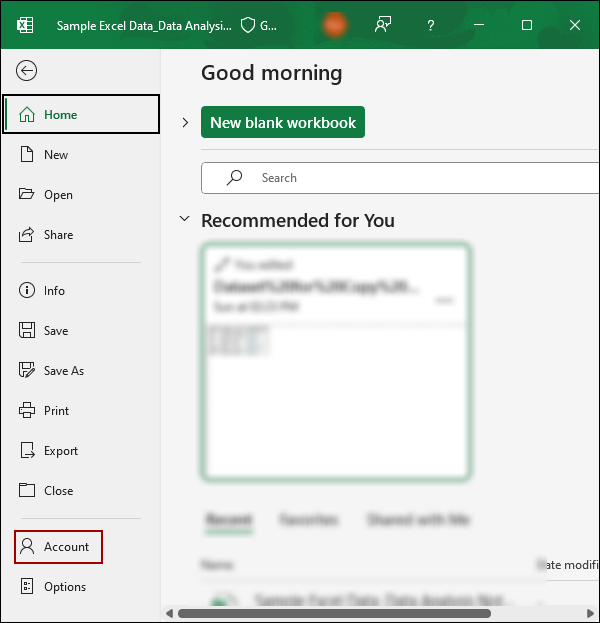 Updating Microsoft Excel