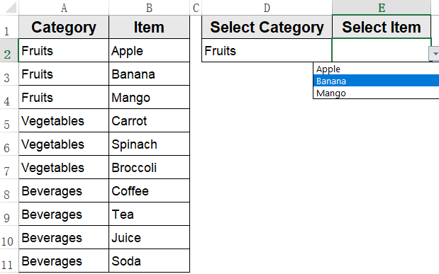 Build a Multi-Condition Drop-Down List Using the IF Family of Functions