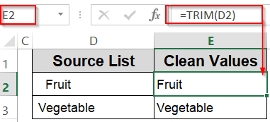 Removing Hidden Spaces or Characters from Source List