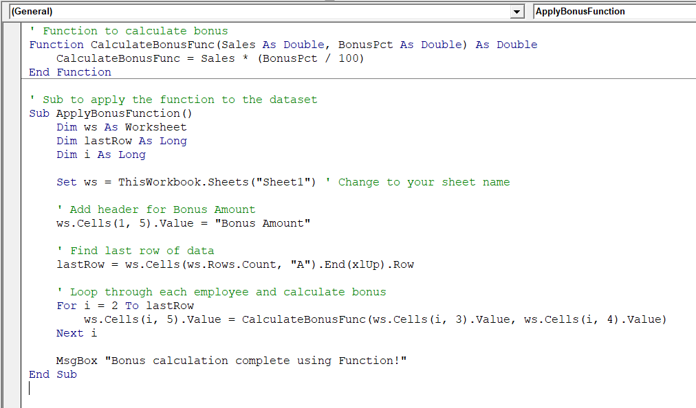 Converting a Sub into a Function
