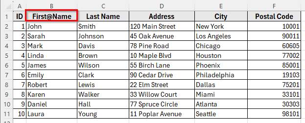 Column Headers Missing or Misaligned
