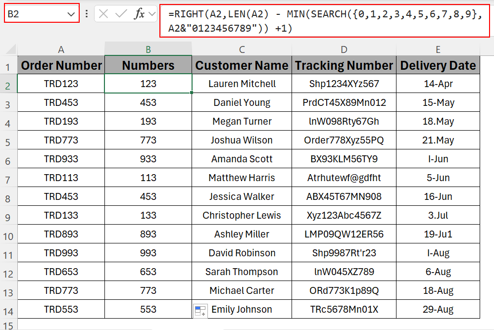 Extracting Numbers from the End, Applying Different Functions