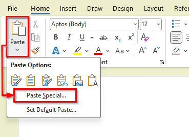 Embedding the Excel Table to Enable Full Editing in Word