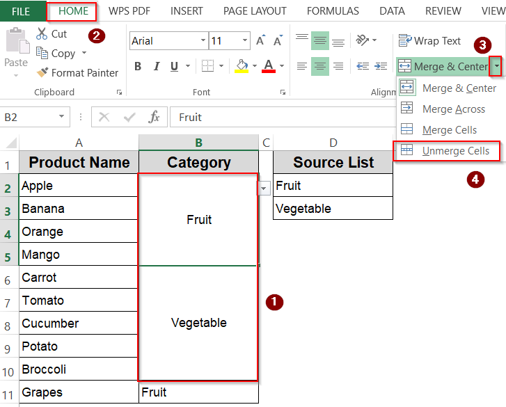 Avoiding Issues Caused by Merged Cells