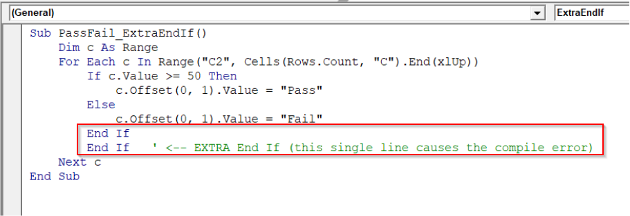 Delete Extra End If Statements
