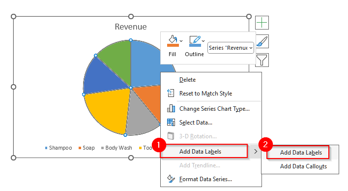 Formatting the Pie Chart