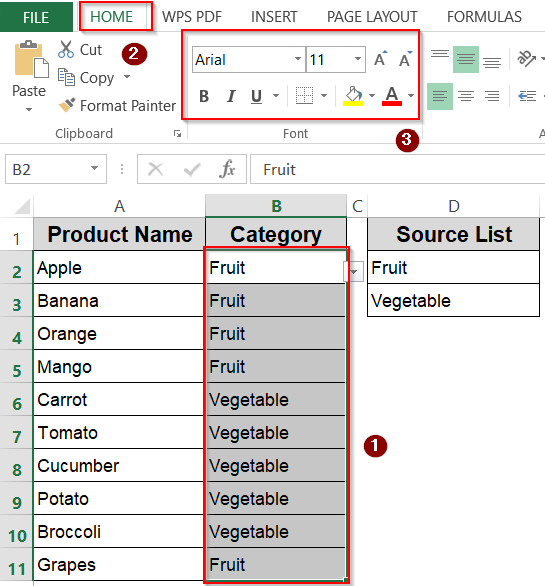 Adjusting Cell Formatting for Better Drop-Down Visibility