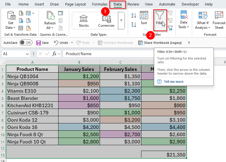 Alternatives to SUMIF Function to Sum by Cell Color in Excel