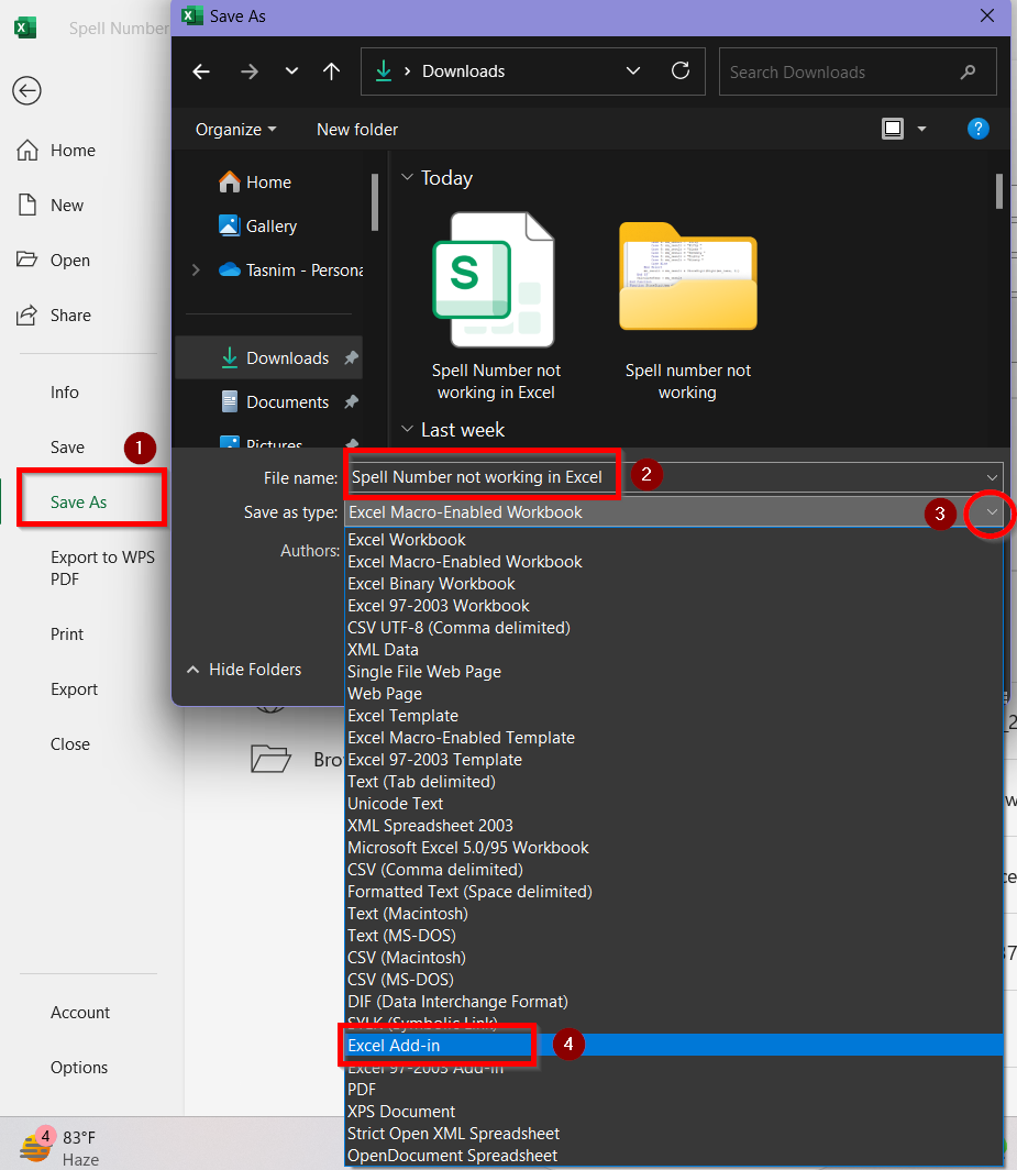 Load VBA as Add-in to Spell Numbers