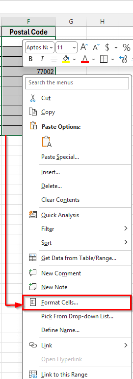 Numbers or Postal Codes Display Incorrectly