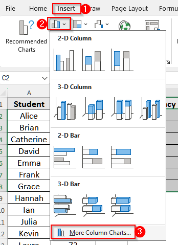 Plot a Histogram in Excel with the FREQUENCY Function