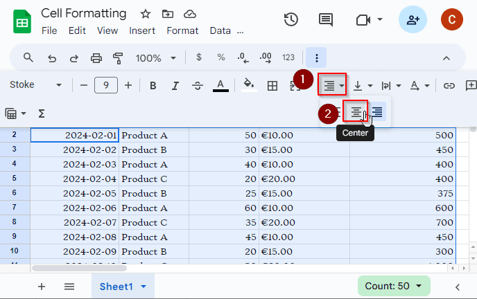 How to Format Cells in Google Sheets