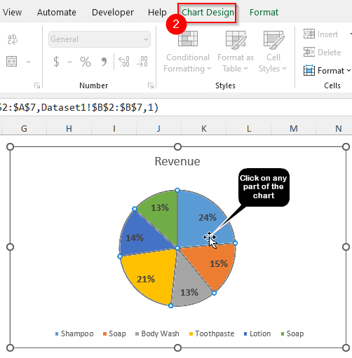 Formatting the Pie Chart