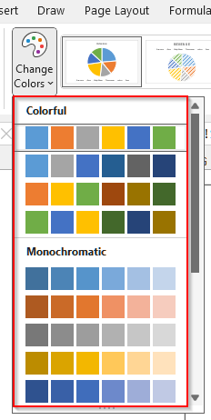 Formatting the Pie Chart